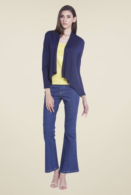 Globus Navy Solid Shrug Globus Navy Solid Shrug