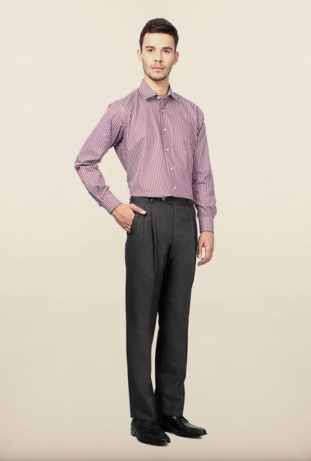 Van Heusen Grey Solid Formal Trouser Van Heusen Grey Solid Formal Trouser