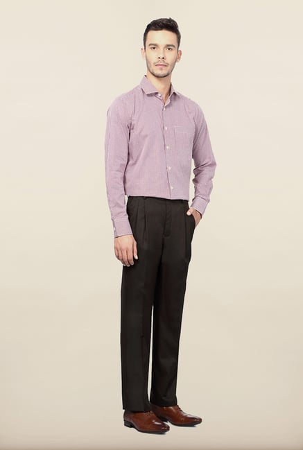 Van Heusen Brown Solid Formal Trouser Van Heusen Brown Solid Formal Trouser