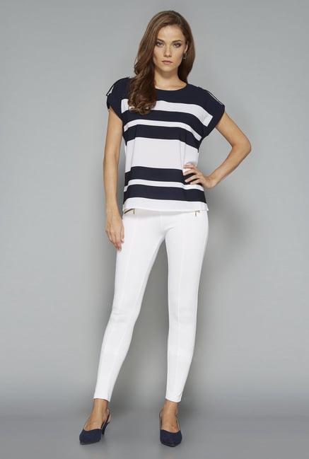 Wardrobe by Westside Navy Striped Top Wardrobe by Westside Navy Striped Top