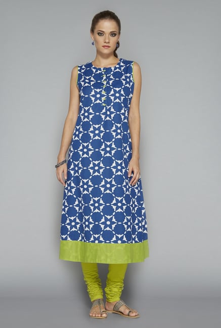 Utsa by Westside Dark Blue Linen Kurta Utsa by Westside Dark Blue Linen Kurta