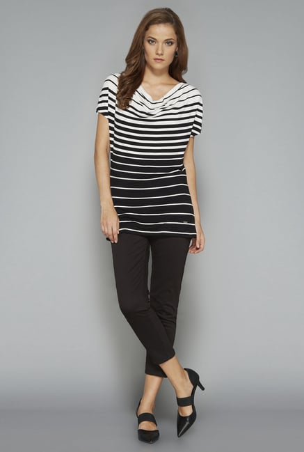 Wardrobe by Westside Black Striped Top Wardrobe by Westside Black Striped Top