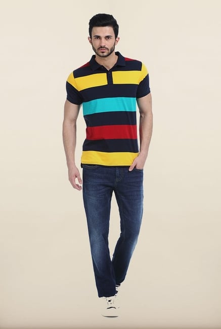 Basics Dress Multicolor Rugby Polo T Shirt Basics Dress Multicolor Rugby Polo T Shirt