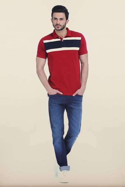 Basics Haute Red Polo T Shirt Basics Haute Red Polo T Shirt