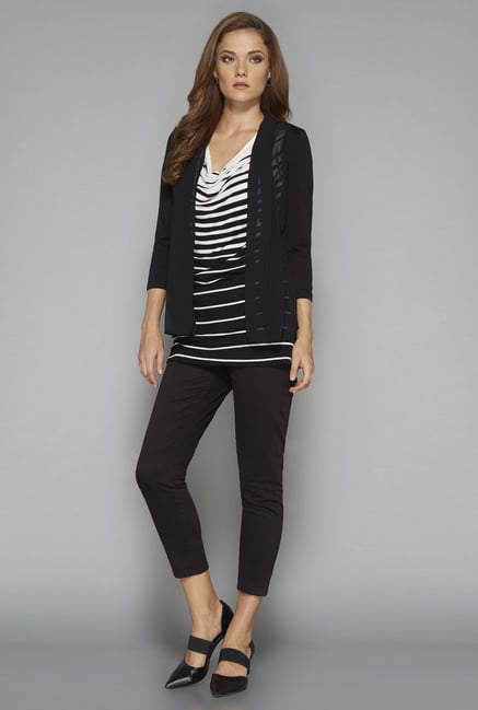 Wardrobe by Westside Black Solid Ria Cardigan Wardrobe by Westside Black Solid Ria Cardigan