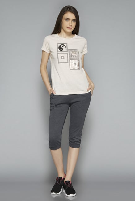 Westsport by Westside Beige Printed T Shirt Westsport by Westside Beige Printed T Shirt