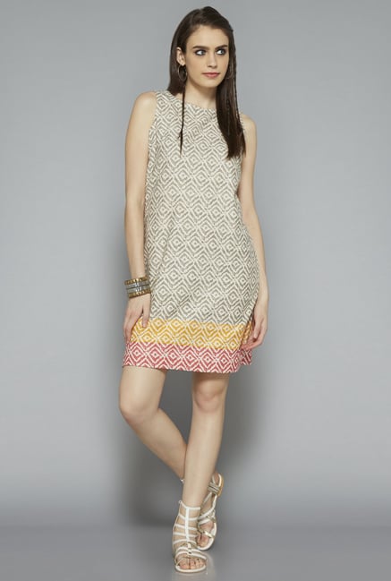 Bombay Paisley by Westside Beige Printed Dress Bombay Paisley by Westside Beige Printed Dress