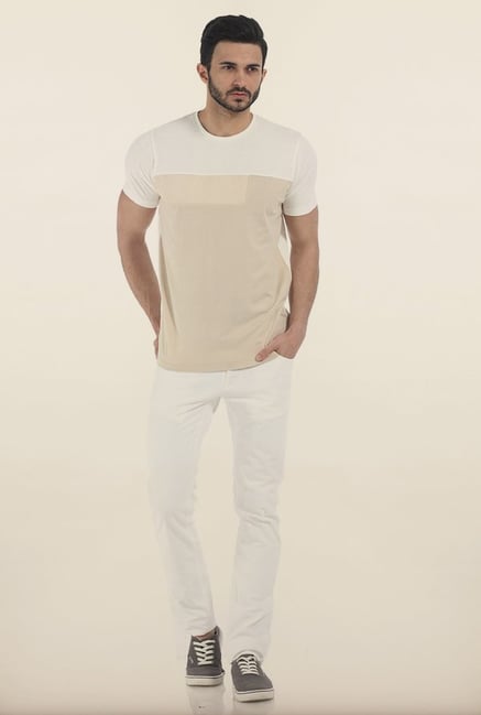 Basics Beige Crew T Shirt Basics Beige Crew T Shirt
