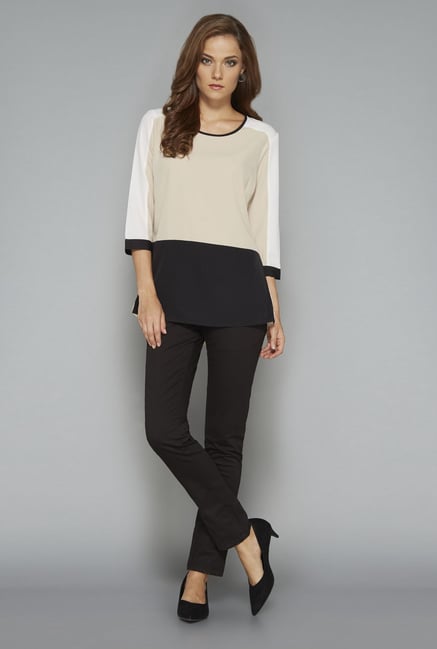 Wardrobe by Westside Beige Solid Top Wardrobe by Westside Beige Solid Top