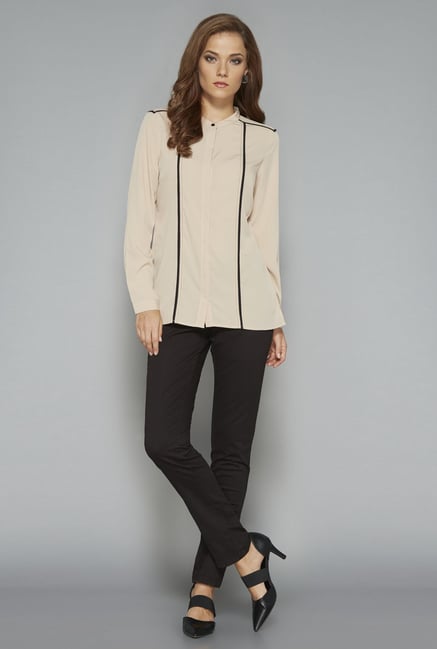 Wardrobe by Westside Beige Solid Top Wardrobe by Westside Beige Solid Top