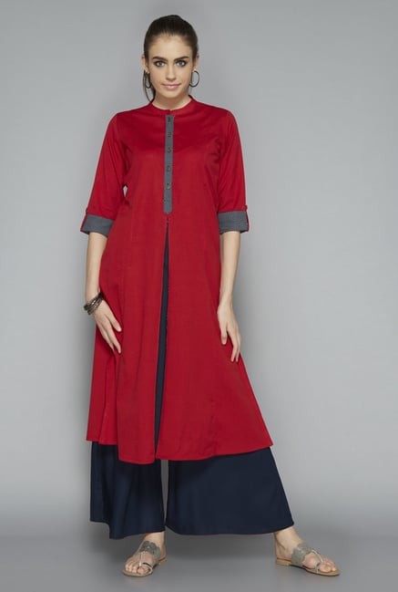 Utsa by Westside Maroon Solid Kurta Utsa by Westside Maroon Solid Kurta