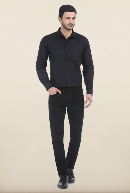 Basics Slim Fit Moonless Night Twill Shirt Basics Slim Fit Moonless Night Twill Shirt