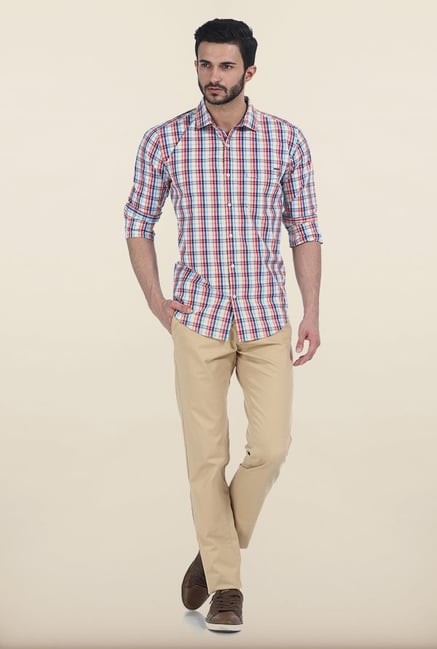 Basics Tapered Fit Beige Peached Twill Stretch Trouser Basics Tapered Fit Beige Peached Twill Stretch Trouser