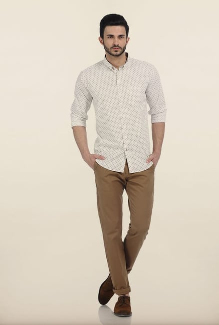 Basics Tapered Fit Brown Peached Twill Stretch Trouser Basics Tapered Fit Brown Peached Twill Stretch Trouser