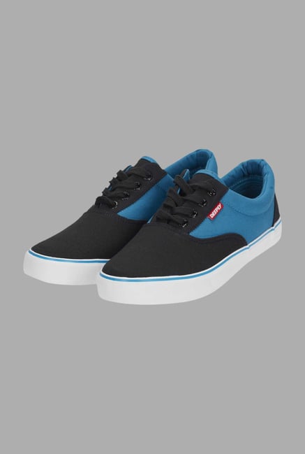 Deeply Black & Blue Canvas Sneakers Deeply Black & Blue Canvas Sneakers