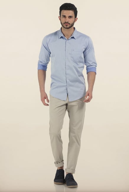 Basics Tapered Fit Peached Stretch Trouser Basics Tapered Fit Peached Stretch Trouser