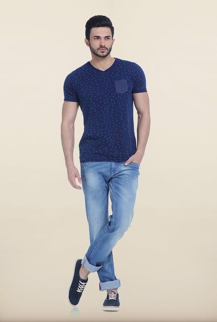 Basics Torque Fit Cloud Blue Stretch Jeans Basics Torque Fit Cloud Blue Stretch Jeans