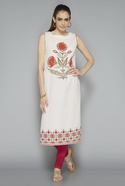 Utsa by Westside Off White Embroidered Kurta Utsa by Westside Off White Embroidered Kurta