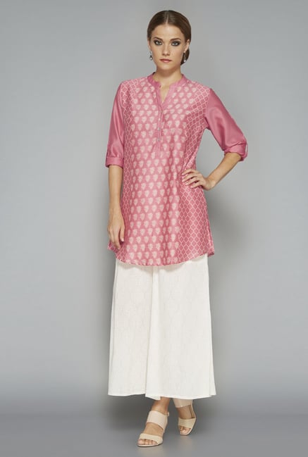 Zuba by Westside Pink Printed Kurti Zuba by Westside Pink Printed Kurti