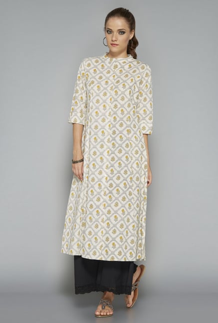 Utsa by Westside Off White Linen Kurta Utsa by Westside Off White Linen Kurta