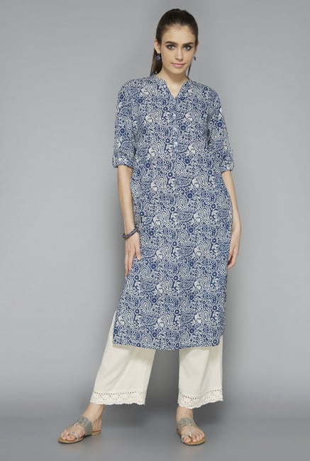Utsa by Westside Navy Printed Kurta Utsa by Westside Navy Printed Kurta