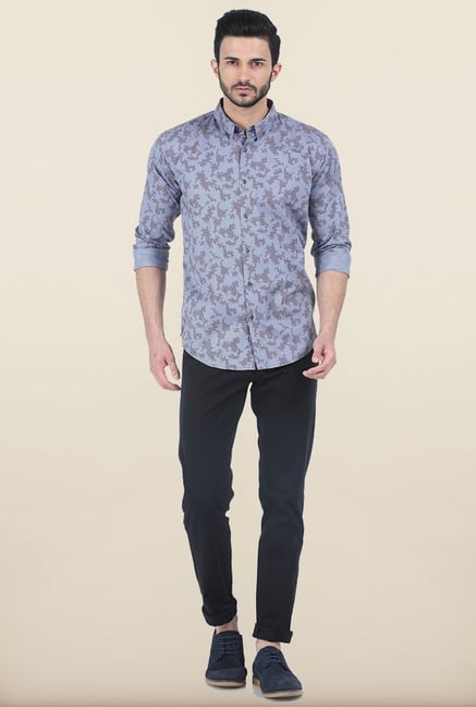 Basics Tapered Fit Black Dobby Peached Stretch Trouser Basics Tapered Fit Black Dobby Peached Stretch Trouser