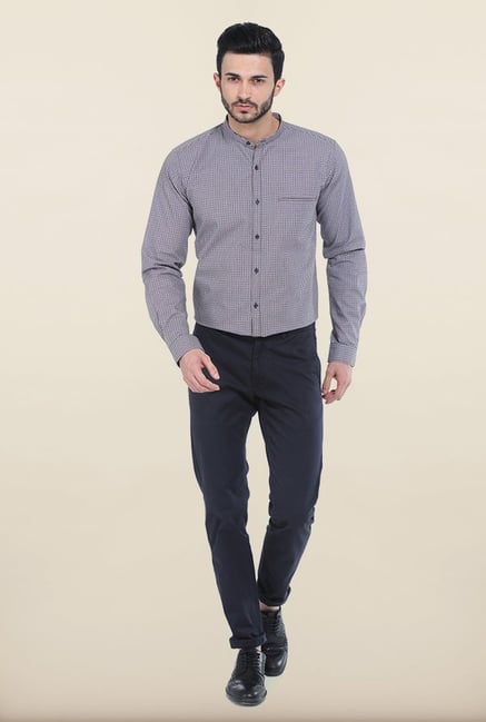 Basics Tapered Fit Jet Set Dobby Peached Stretch Trouser Basics Tapered Fit Jet Set Dobby Peached Stretch Trouser