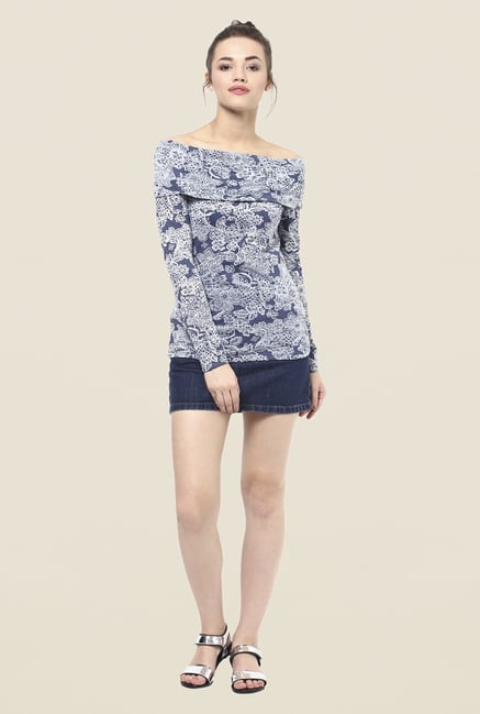 Femella Navy Floral Print Top Femella Navy Floral Print Top