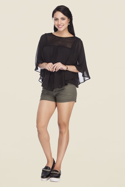 Femella Black Solid Top Femella Black Solid Top