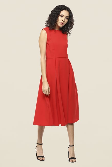 Femella Red A Line Dress Femella Red A Line Dress
