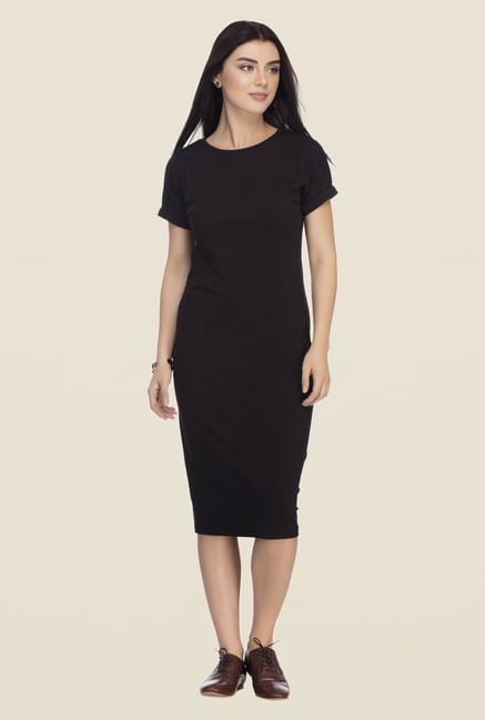 Femella Black Midi Dress Femella Black Midi Dress