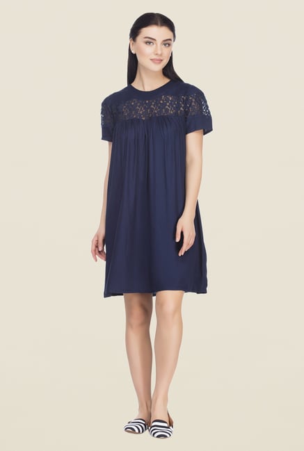 Femella Navy Shift Dress Femella Navy Shift Dress