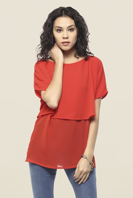 Femella Red Solid Top Femella Red Solid Top