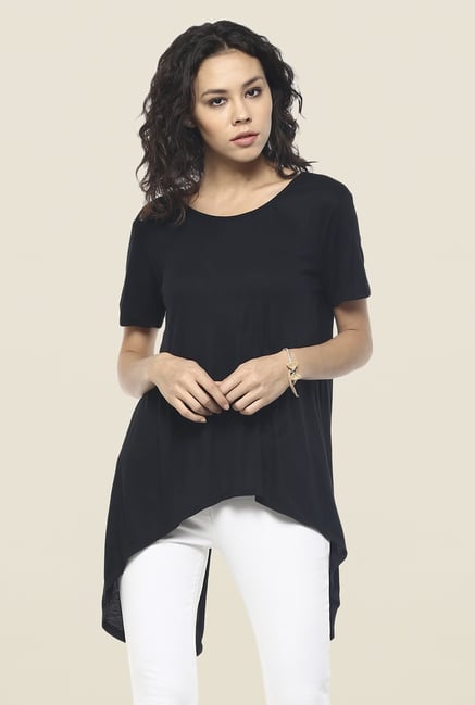 Femella Black Solid Top Femella Black Solid Top