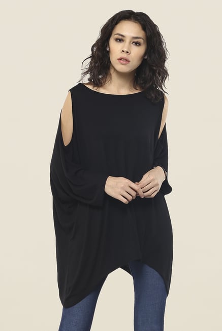 Femella Black Solid Top Femella Black Solid Top