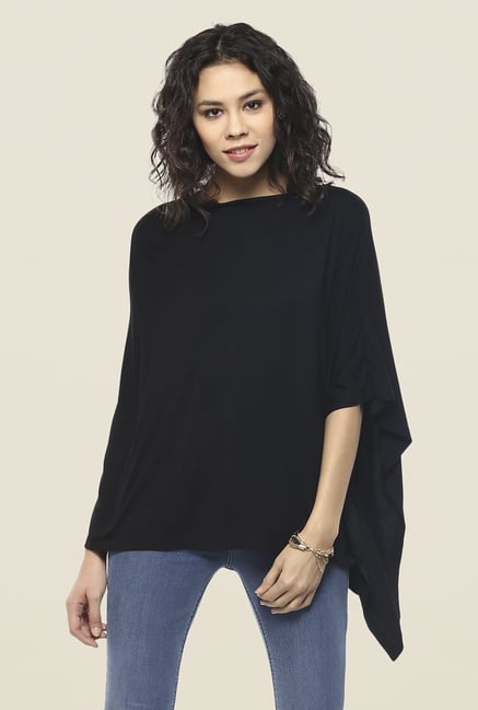 Femella Black Solid Top Femella Black Solid Top