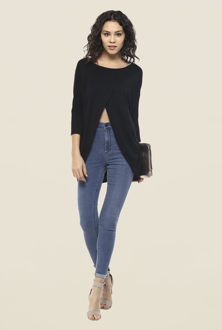 Femella Black Solid Top Femella Black Solid Top