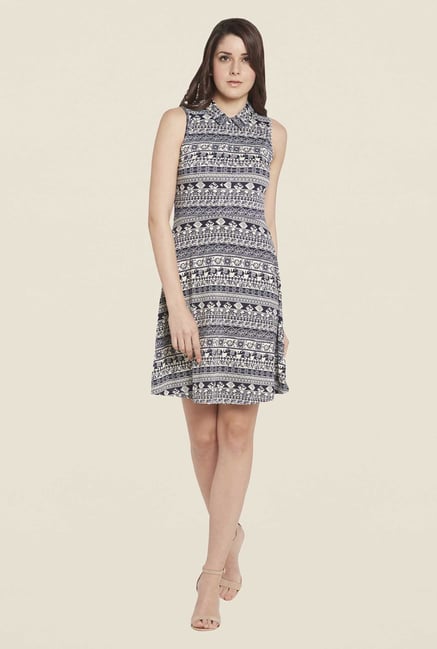 Globus Navy A Line Dress Globus Navy A Line Dress