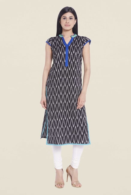 Globus Black Printed Kurta Globus Black Printed Kurta