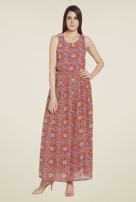 Globus Red Printed Dress Globus Red Printed Dress