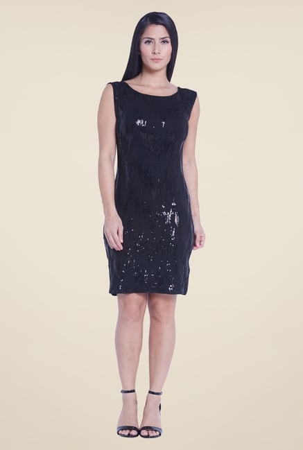 Globus Black Embellished Dress Globus Black Embellished Dress