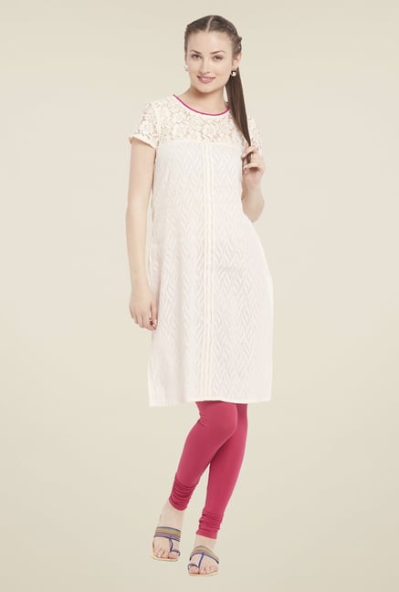 Globus Beige Printed Cotton Kurti Globus Beige Printed Cotton Kurti