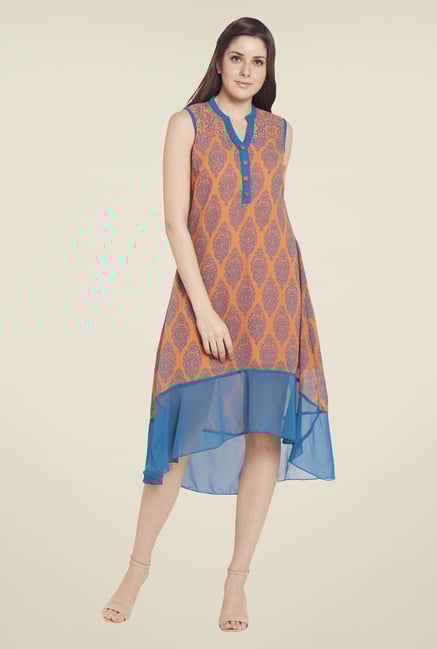 Globus Peach High Low Dress Globus Peach High Low Dress