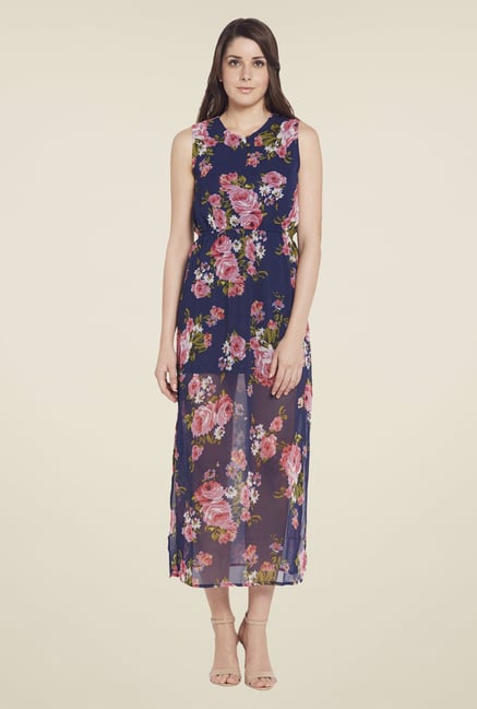 Globus Navy Sleeveless Maxi Dress Globus Navy Sleeveless Maxi Dress