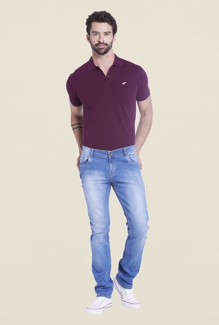Globus Blue Heavily Washed Denim Jeans Globus Blue Heavily Washed Denim Jeans