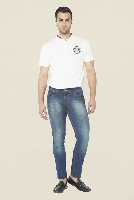 Globus Blue Lightly Washed Regular Denim Jeans Globus Blue Lightly Washed Regular Denim Jeans