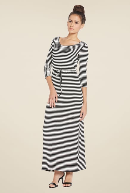 Globus Black Striped Dress Globus Black Striped Dress