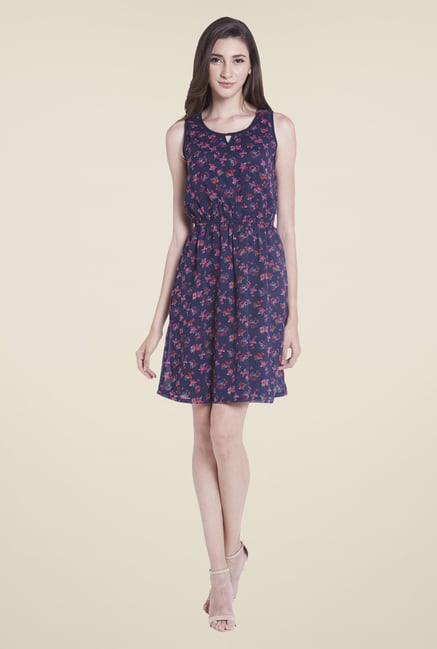 Globus Purple Floral Print Dress Globus Purple Floral Print Dress