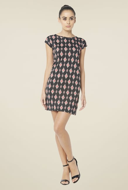 Globus Black Printed Dress Globus Black Printed Dress
