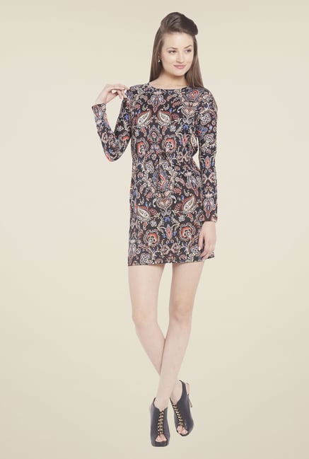 Globus Black Printed Shift Dress Globus Black Printed Shift Dress
